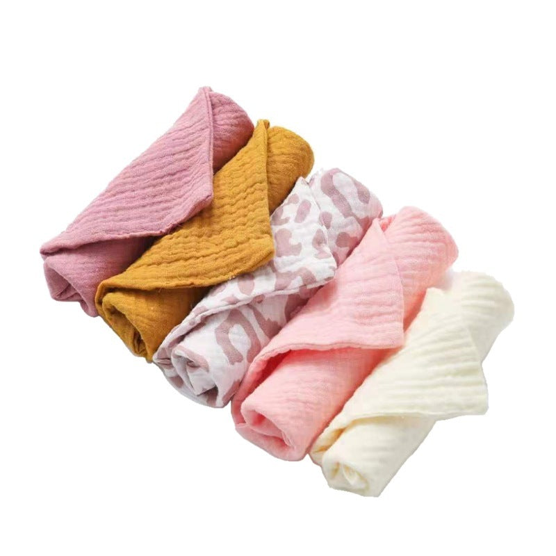 5-piece Baby Towel Plain Cotton Face Towel