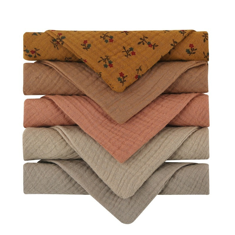 5-piece Baby Towel Plain Cotton Face Towel