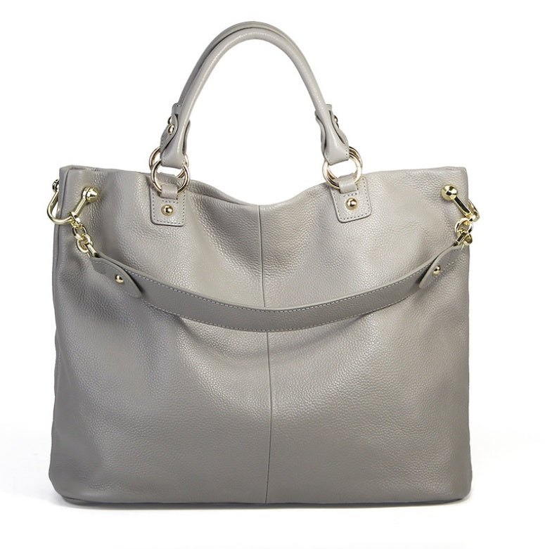 High-grade first layer cowhide leather handbags. Shoulder slung tote bag