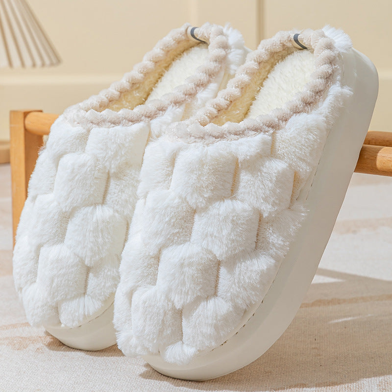 Women's Indoor Non-slip Thick Bottom Warm Cotton Slippers