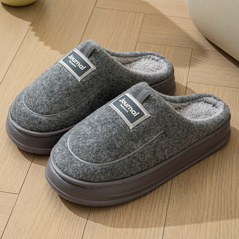 Warm Thickened Bottom Plus Size Cotton Slippers