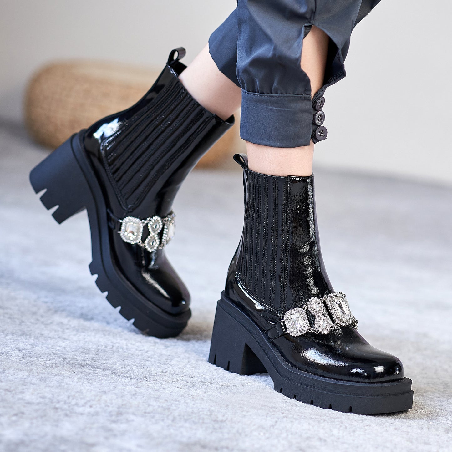 Women High Heel Knight Boots Ins Thick