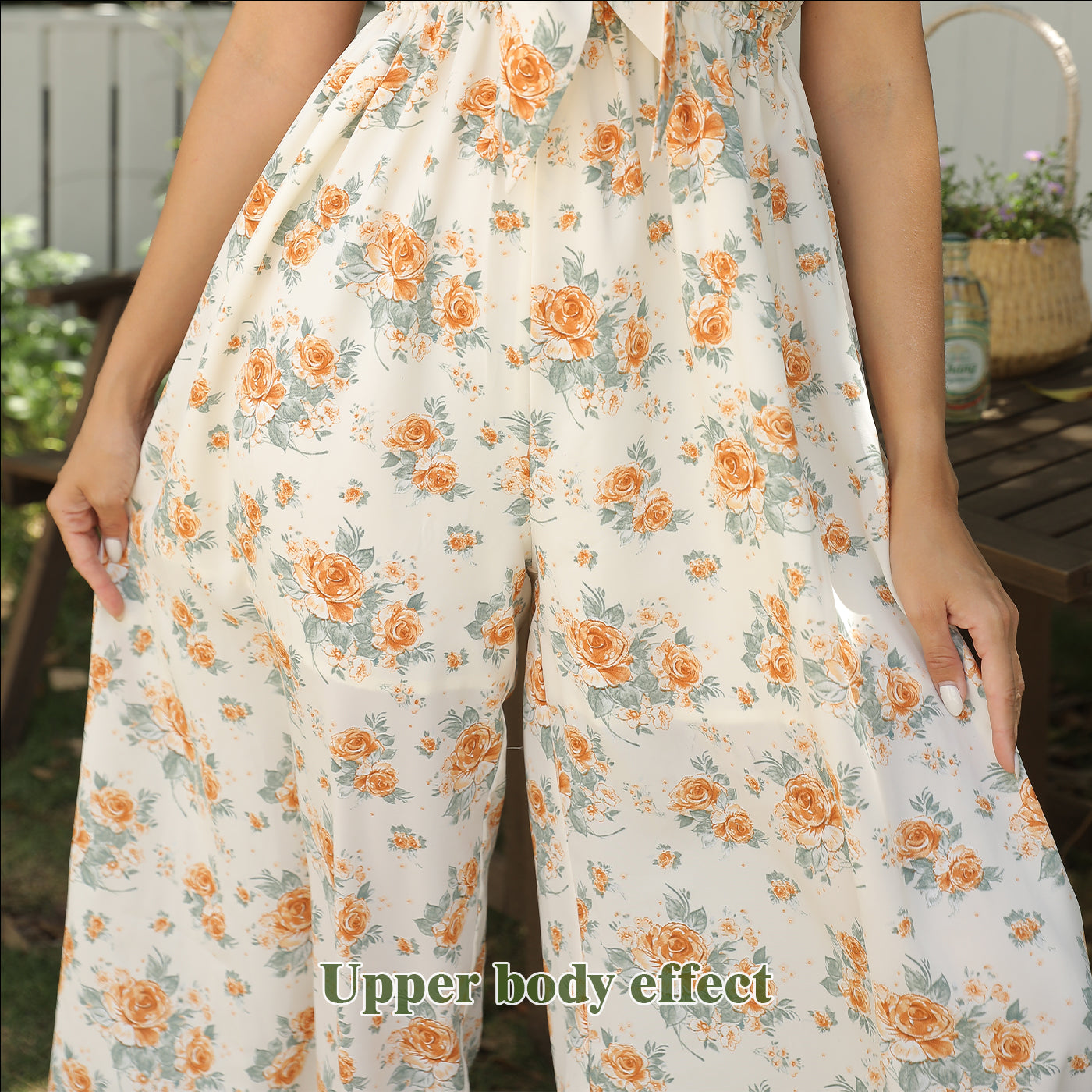 Women's Fashion Simple floral Jumpsuit. Printed Dresses