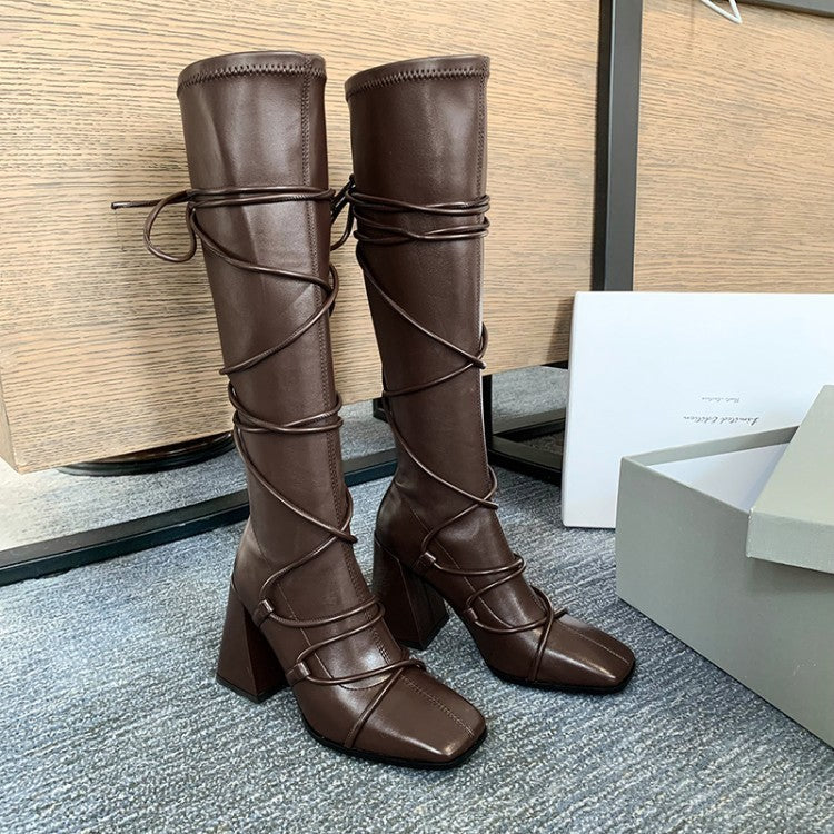 Knee Thick High Heel Boots