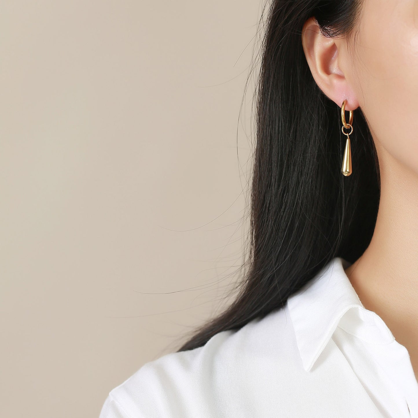 Stainless Steel Drop Earrings