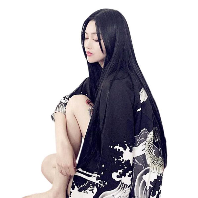 Korean version of the wild five-point sleeve Japanese style and wind feather weaving sunscreen chiffon cardigan women's clothing