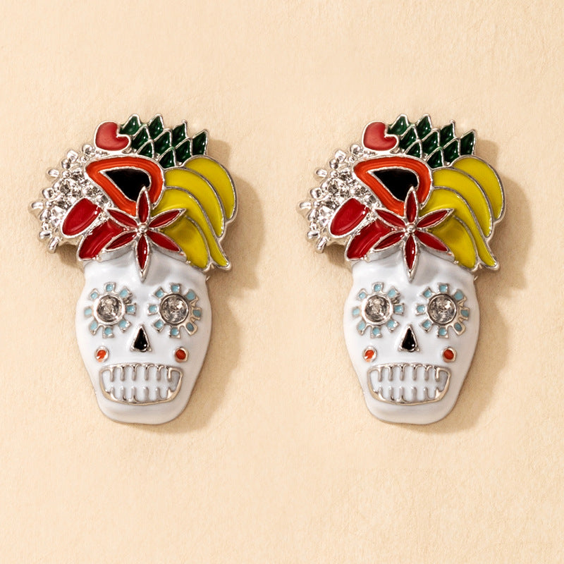 Halloween bracelets and Earrings skulls jewelry