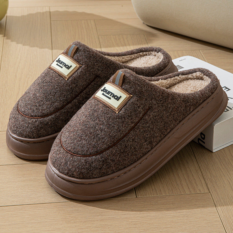 Warm Thickened Bottom Plus Size Cotton Slippers