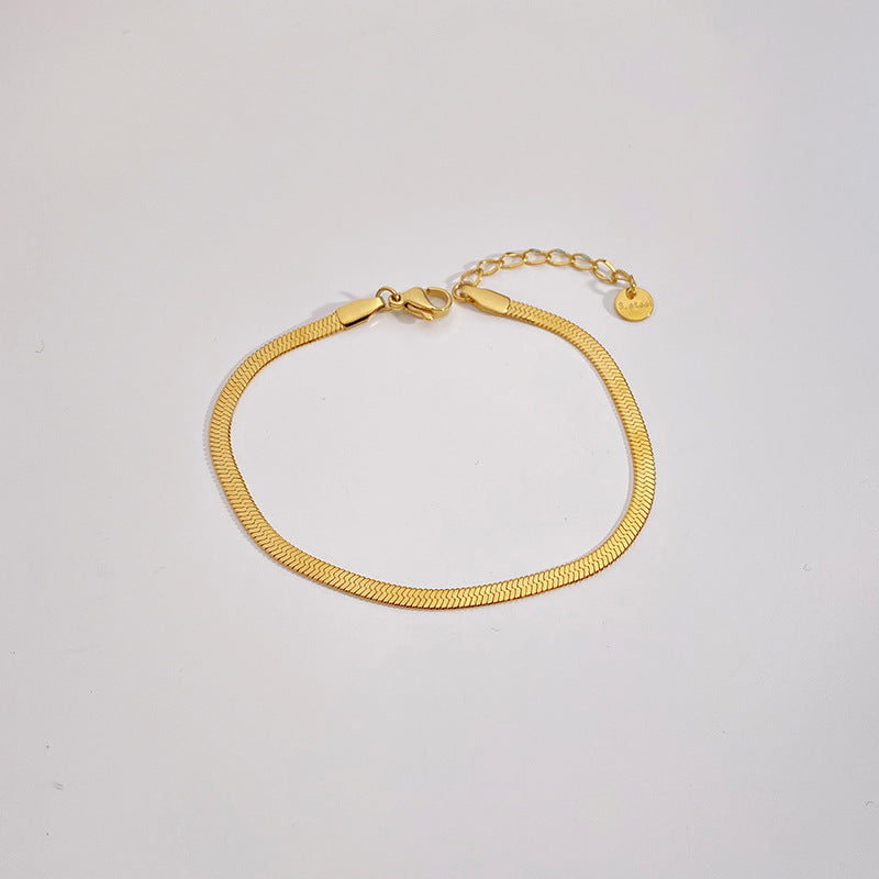 Simple Stainless Steel Exquisite Bead Necklace Bracelet