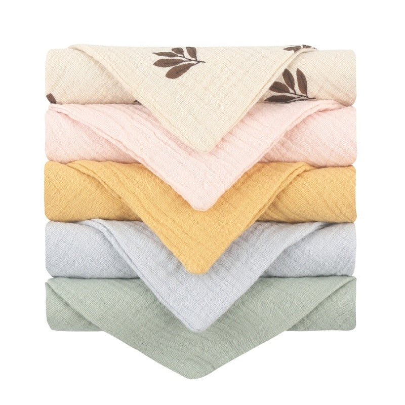 5-piece Baby Towel Plain Cotton Face Towel