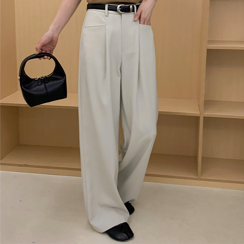 Casual Idle Style Draped Pants