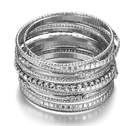 Multilayer Diamond Alloy Bracelet for Women