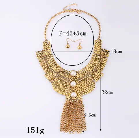 Fashion Jewelry Set for Women - Earrings and Necklace