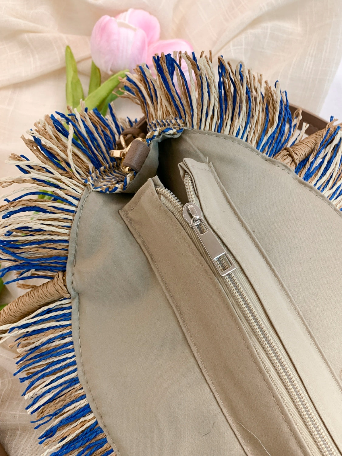 Handmade Rope Woven Straw Handbag