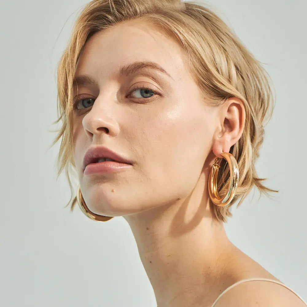 Exaggerated Fashion Alloy Round Earrings for Women