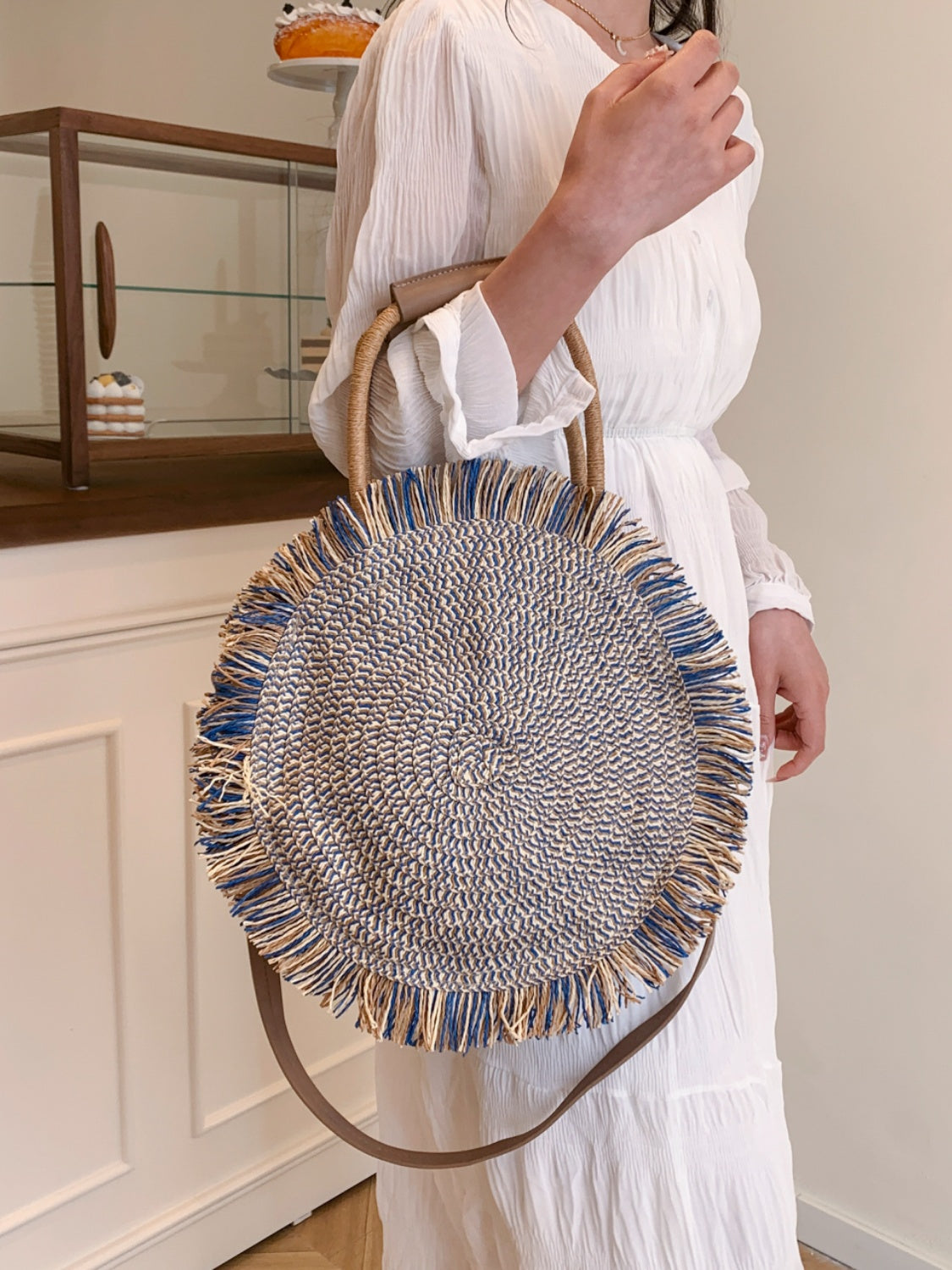 Handmade Rope Woven Straw Handbag