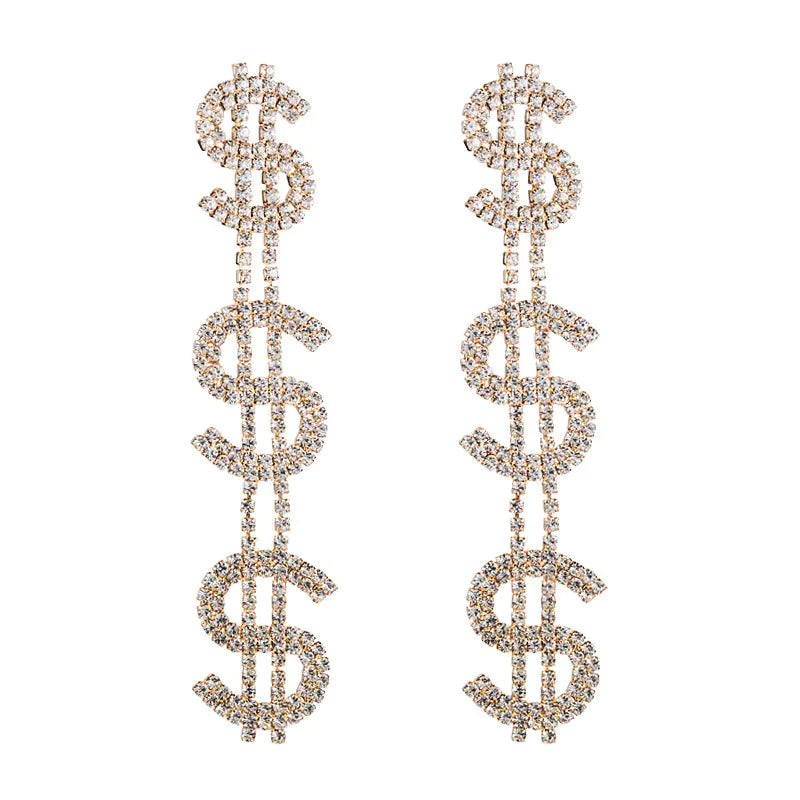 Stylish Multi-Layer Vintage Dollar Earrings for Women