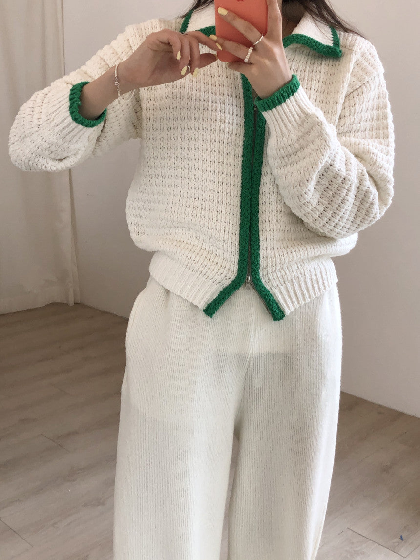 Vintage Women's Zipper Cardigan Sweater Coat