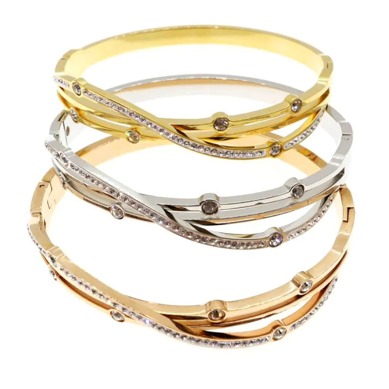 Women's Diamond Titanium Steel Fashion Bracelet