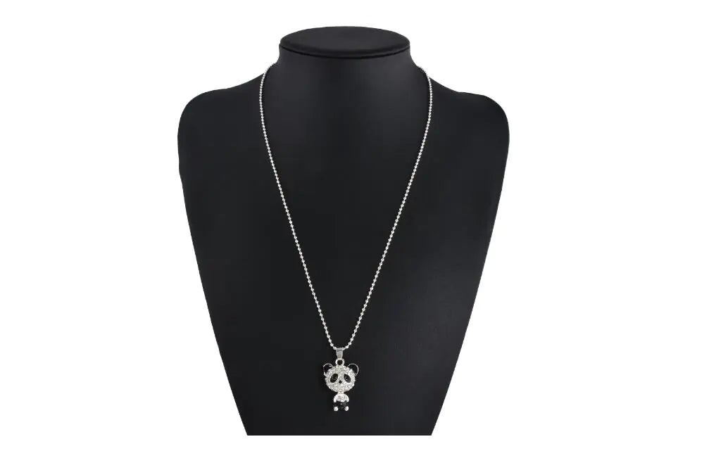 Panda Necklace - Long Pendant Jewelry