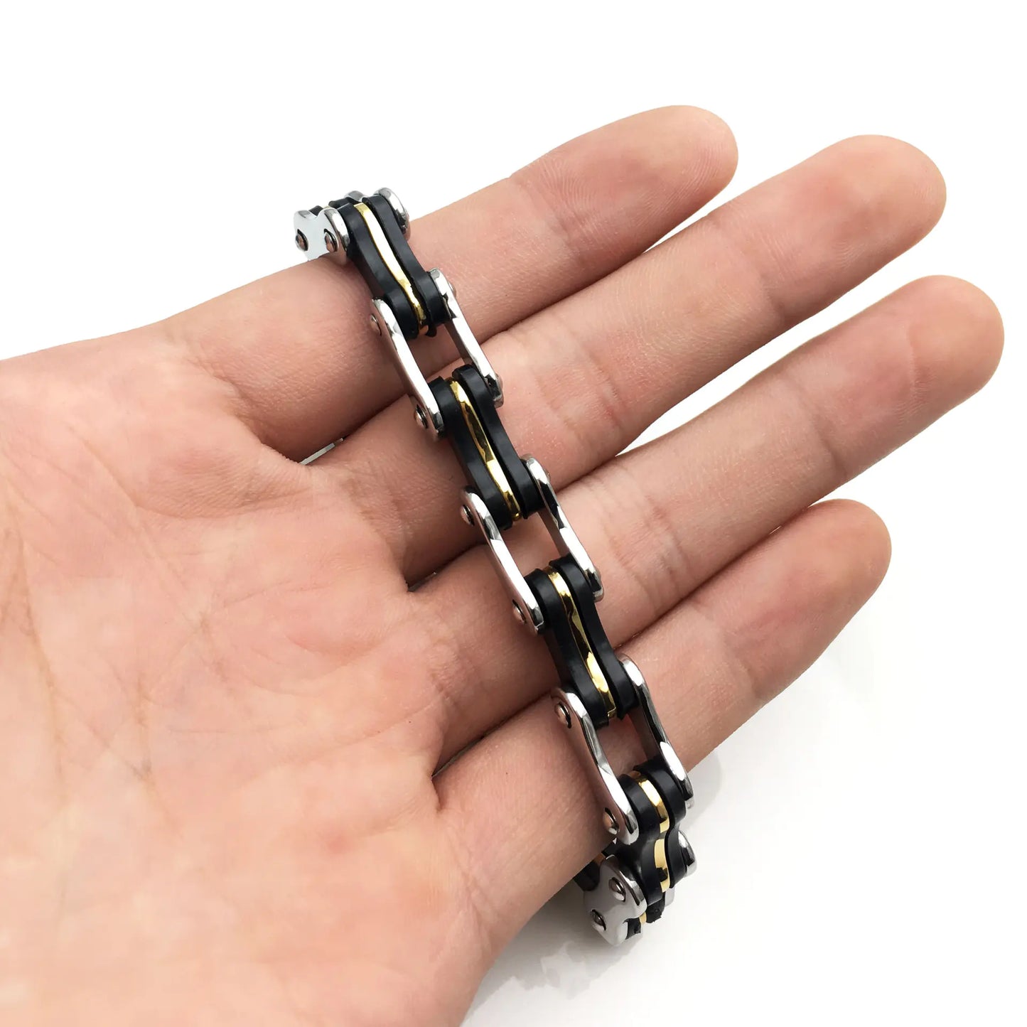 Titanium Steel and Silicone Bicycle Bracelet