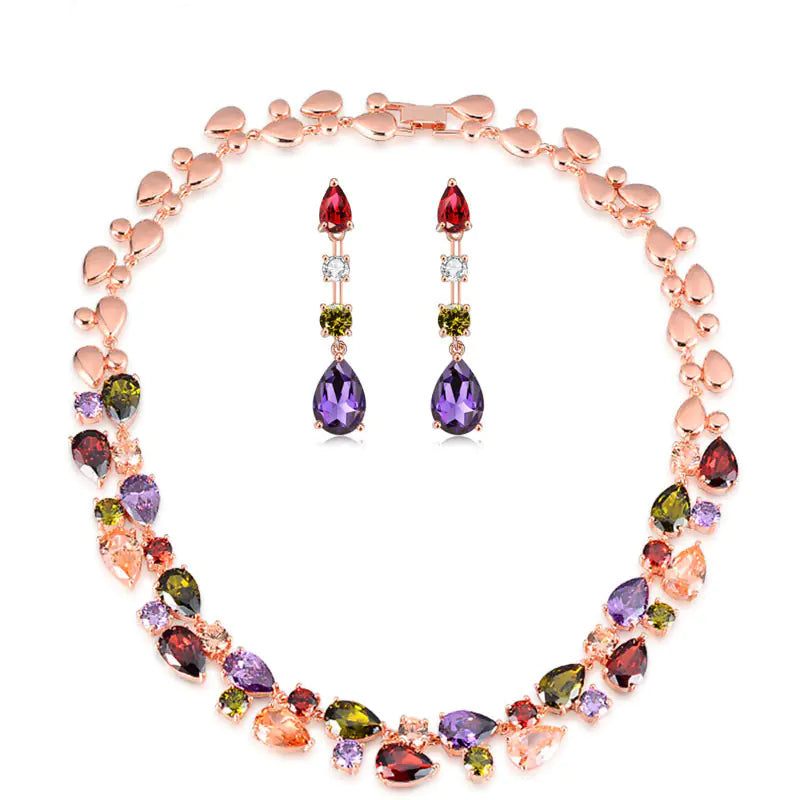 Indian Necklace and Earrings Set, Mona Lisa Collection