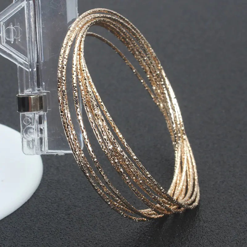 Multi-Layer Interlocking Ten Ring Bracelet
