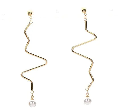 Silver Irregular Style Earrings for Women