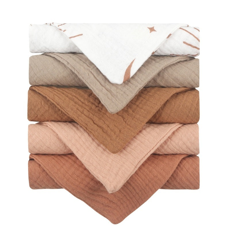 5-piece Baby Towel Plain Cotton Face Towel