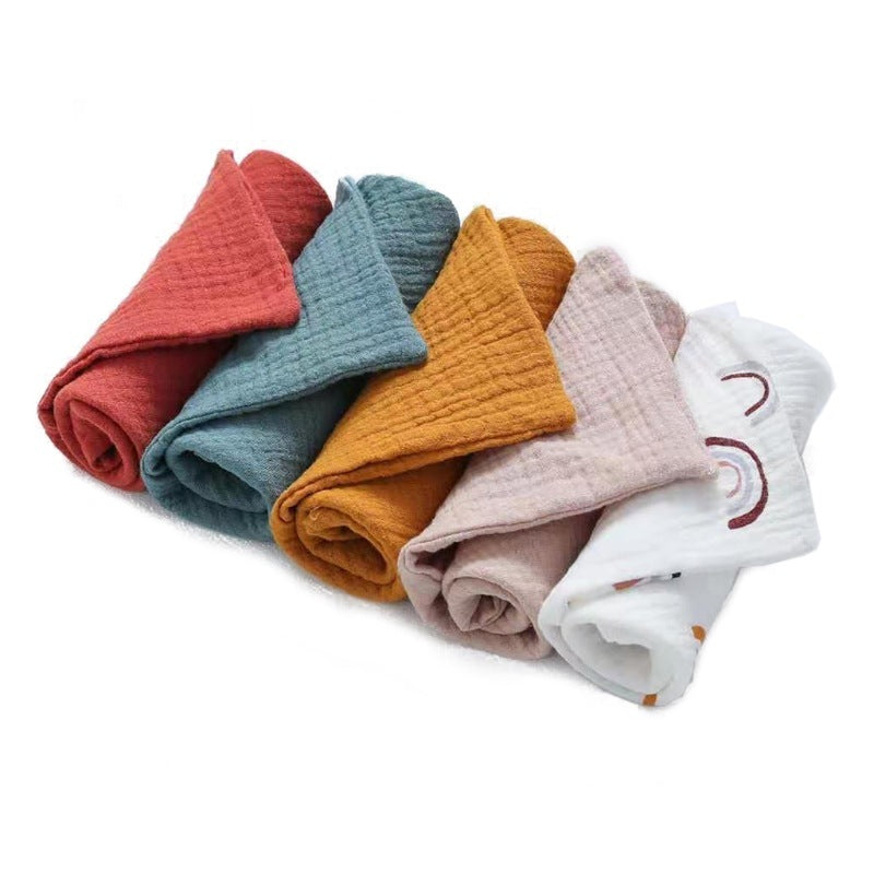 5-piece Baby Towel Plain Cotton Face Towel