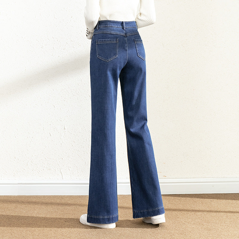 Women's High Waist Flared Jeans Wide Leg Pants