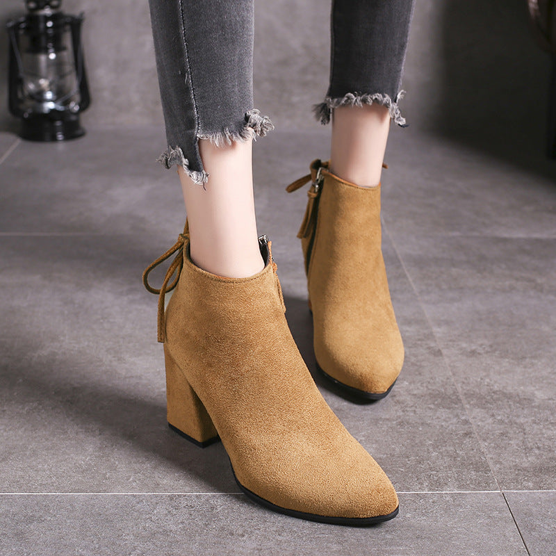 European And American Martin Boots. Pointed High Heels