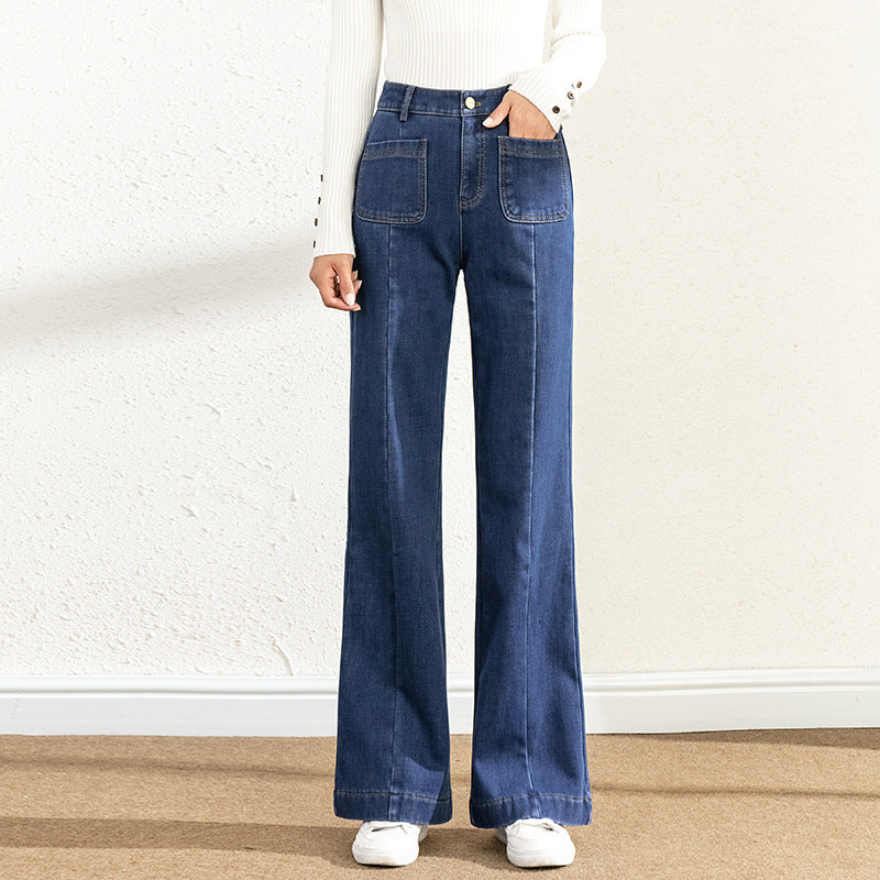 Women's High Waist Flared Jeans Wide Leg Pants
