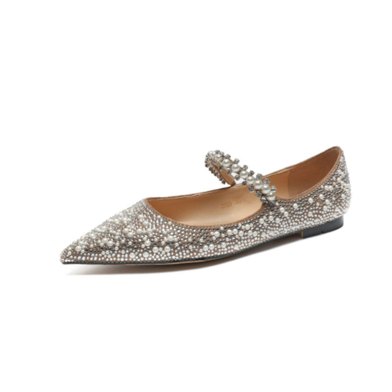 Crystal Pointed Toe Fairy Banquet Stiletto High Heels
