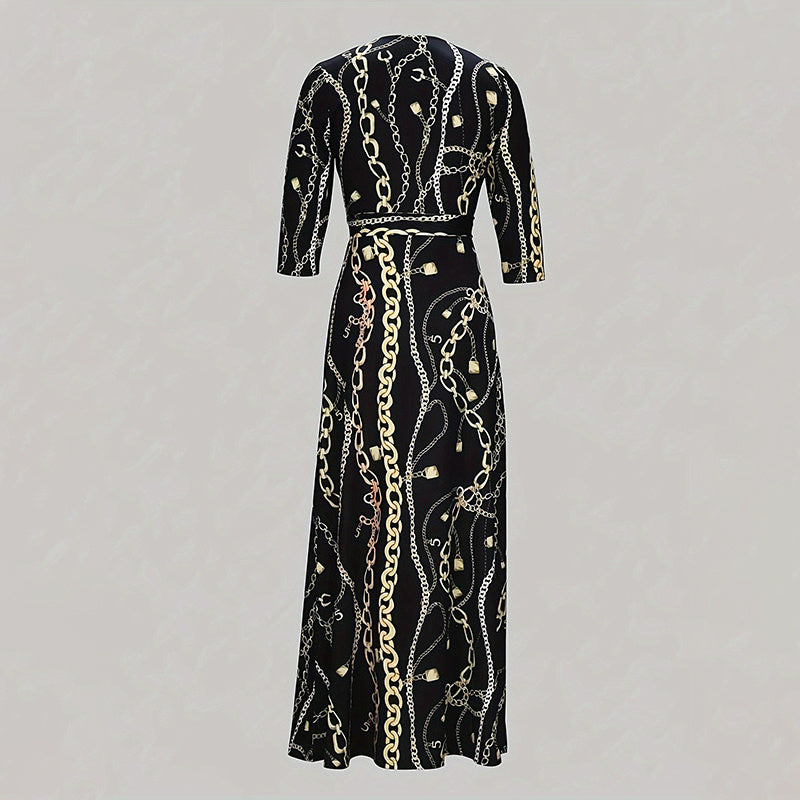 Women's Summer Geometric Print Maxi Dresses