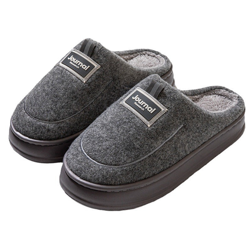 Warm Thickened Bottom Plus Size Cotton Slippers