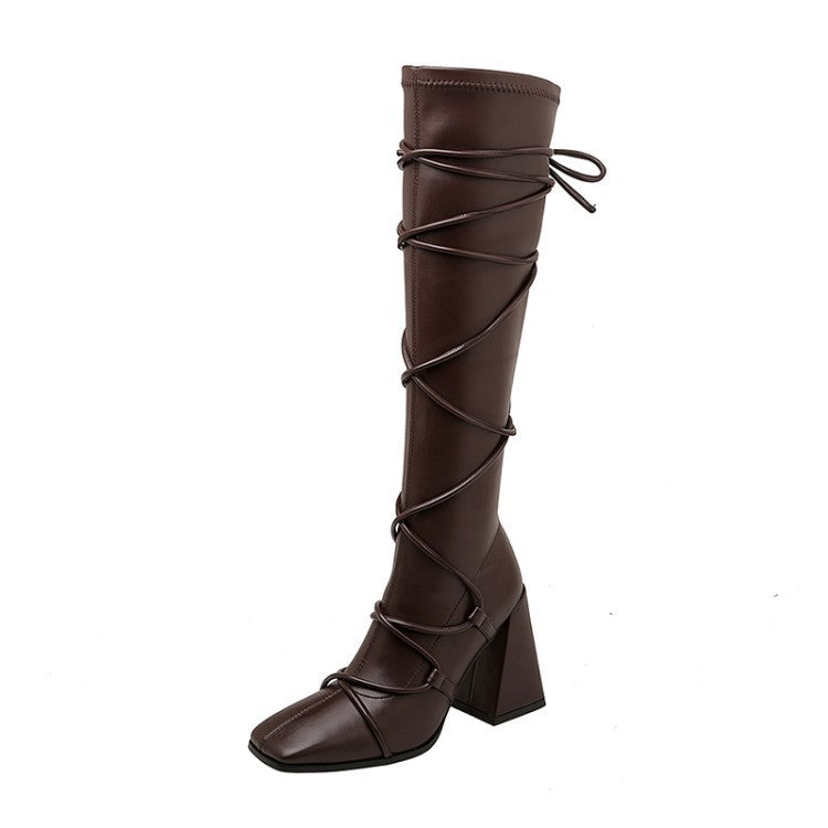 Knee Thick High Heel Boots