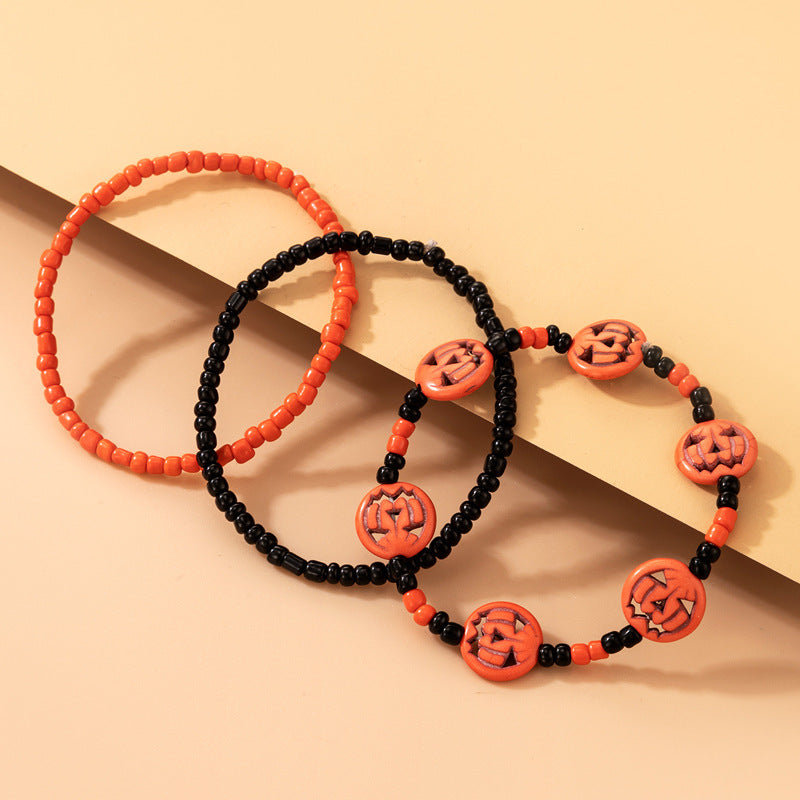 Halloween bracelets and Earrings skulls jewelry