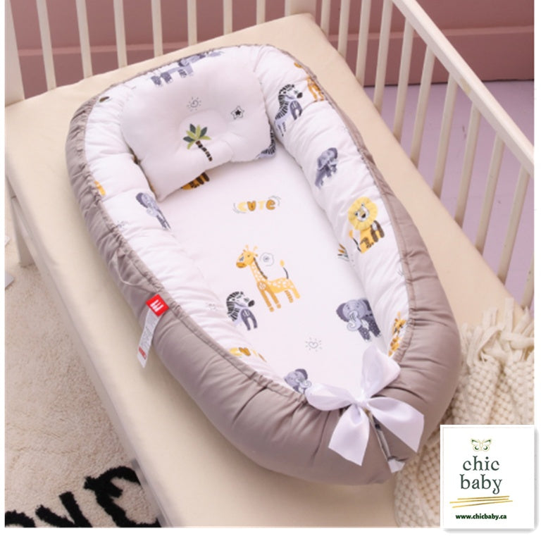 Baby Removable & Washable, Portable Cotton Cradle Travel Bed Crib, For Children Infant Kids