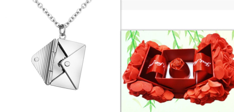 Envelop Love Letter Pendant Necklace