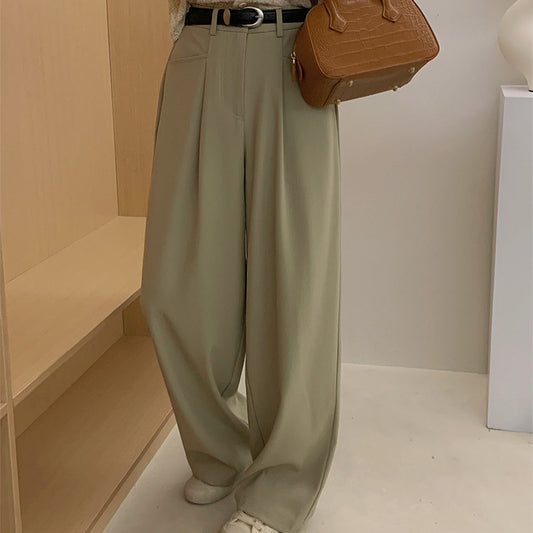 Casual Idle Style Draped Pants