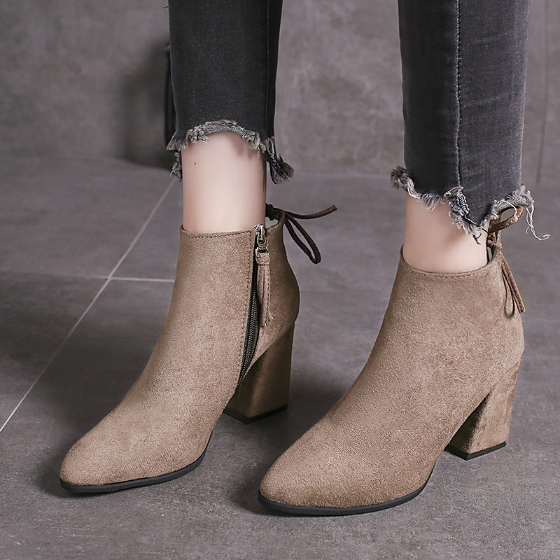 European And American Martin Boots. Pointed High Heels