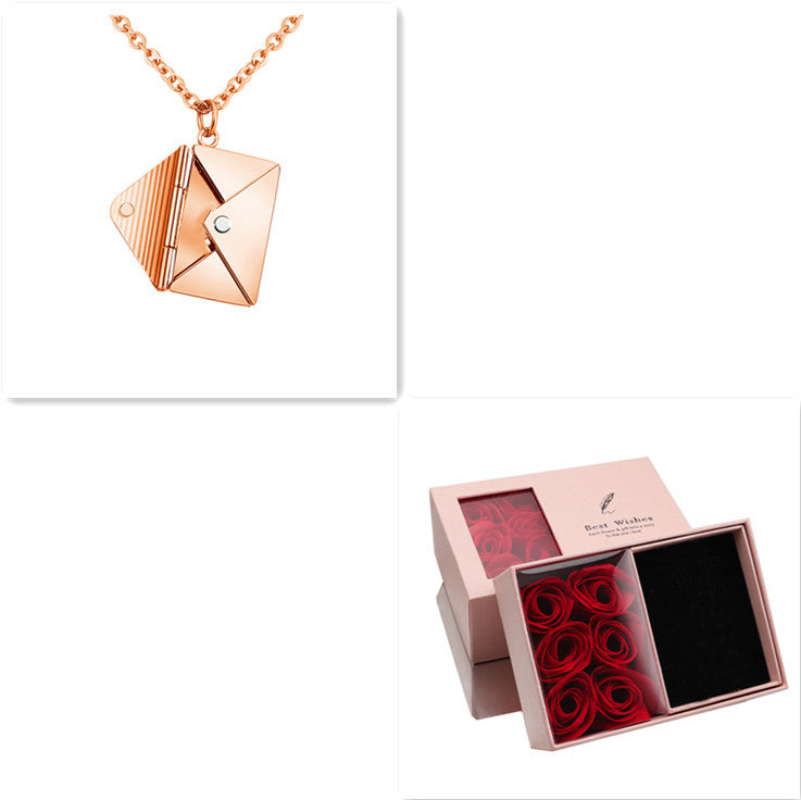 Envelop Love Letter Pendant Necklace