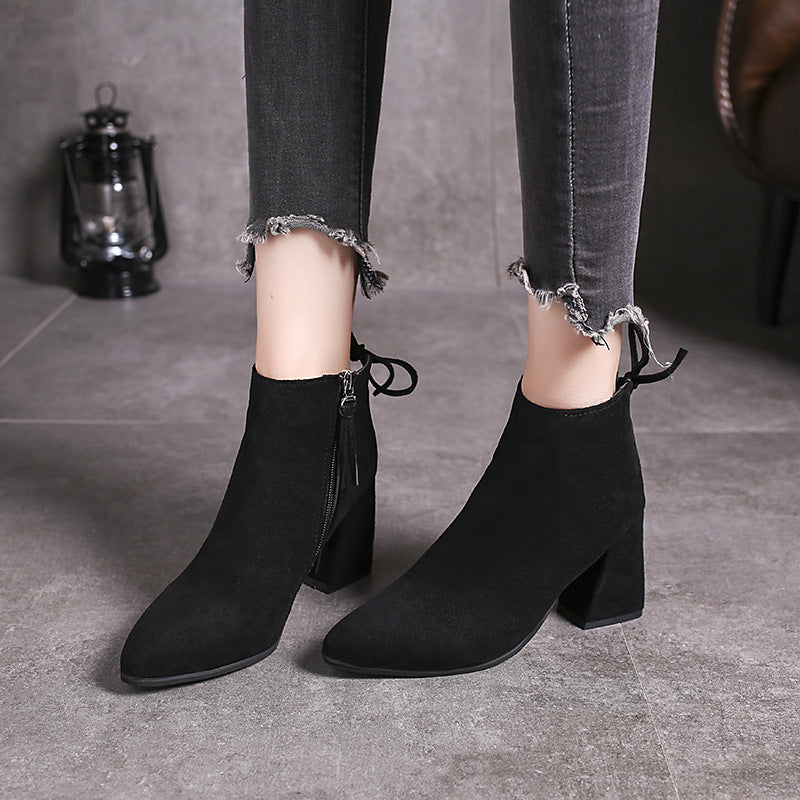 European And American Martin Boots. Pointed High Heels