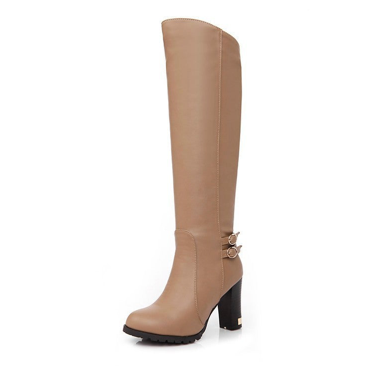 Chunky Heel Over-the-knee Women's High Heels Boots.