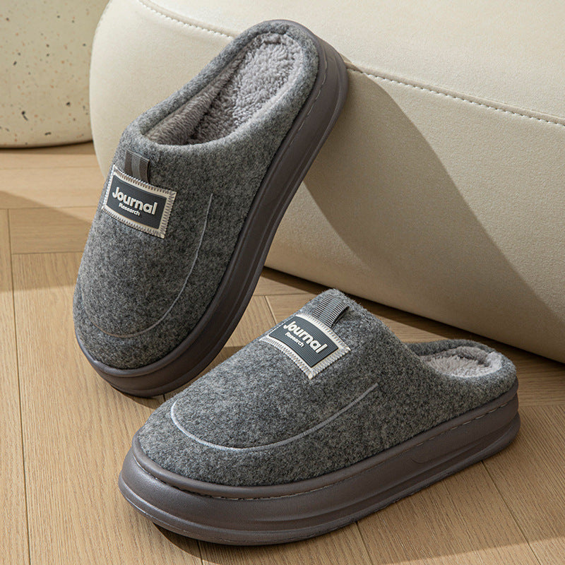 Warm Thickened Bottom Plus Size Cotton Slippers