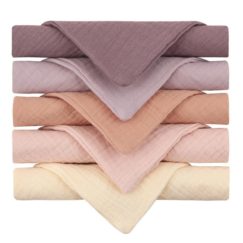 5-piece Baby Towel Plain Cotton Face Towel