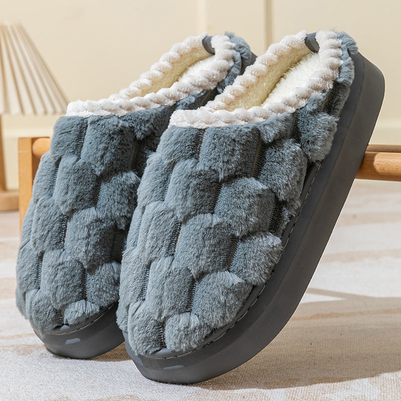 Women's Indoor Non-slip Thick Bottom Warm Cotton Slippers