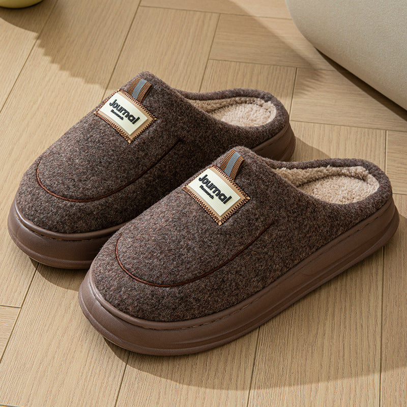Warm Thickened Bottom Plus Size Cotton Slippers