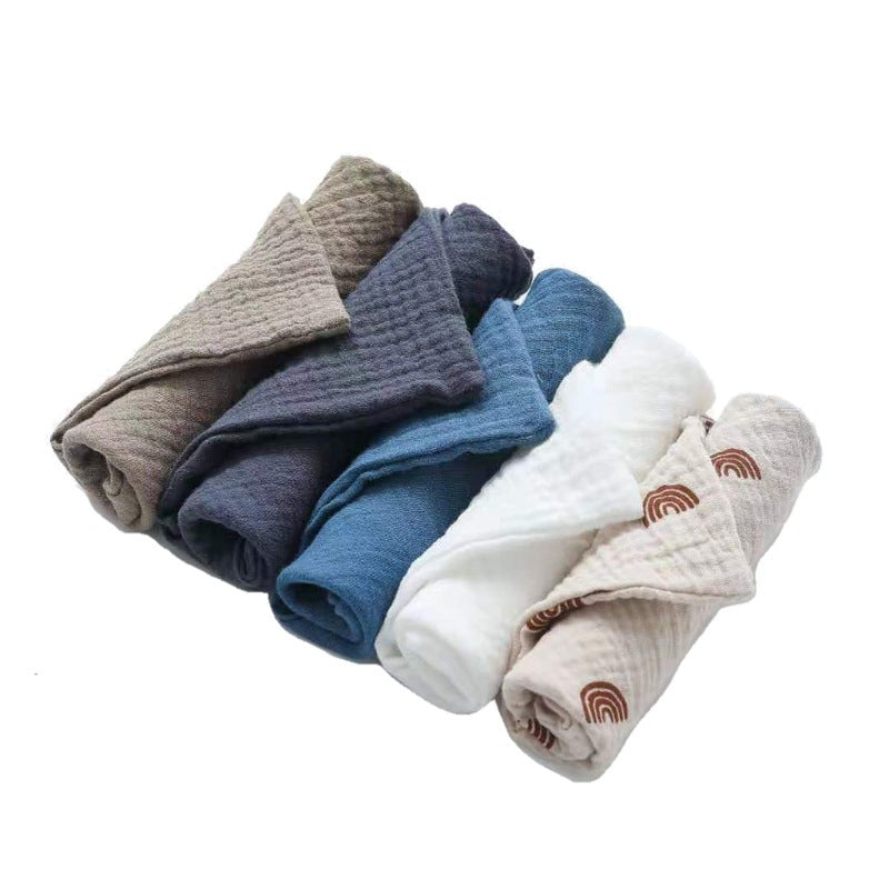 5-piece Baby Towel Plain Cotton Face Towel